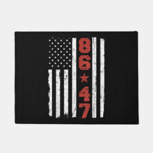 Felpudo Bandera estadounidense retro vintage 86 47 anti Tr