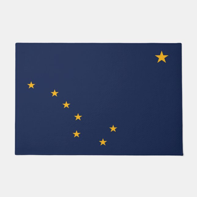 Felpudo Bandera estatal de Alaska, Estados Unidos (Anverso)