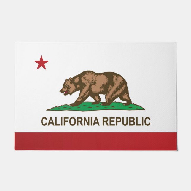 Felpudo Bandera estatal de California, Estados Unidos (Anverso)