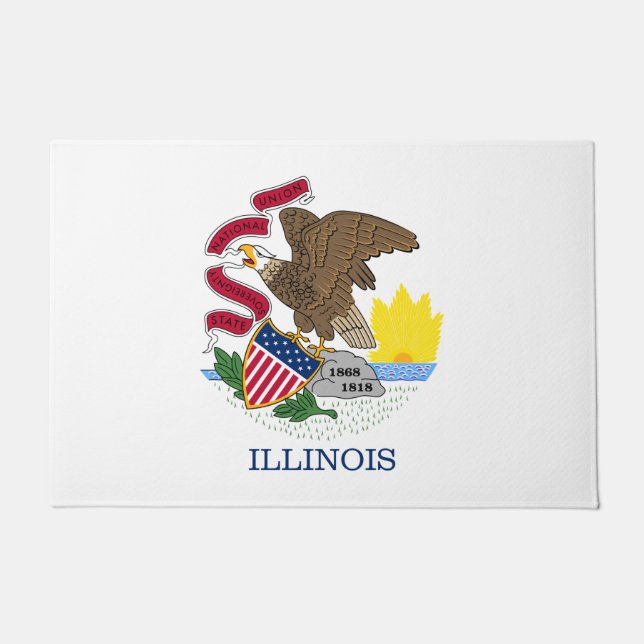 Felpudo Bandera Estatal de Illinois (Anverso)