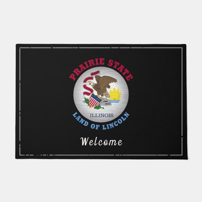 FELPUDO BANDERA ESTATAL DE ILLINOIS PRAIRIE (Anverso)