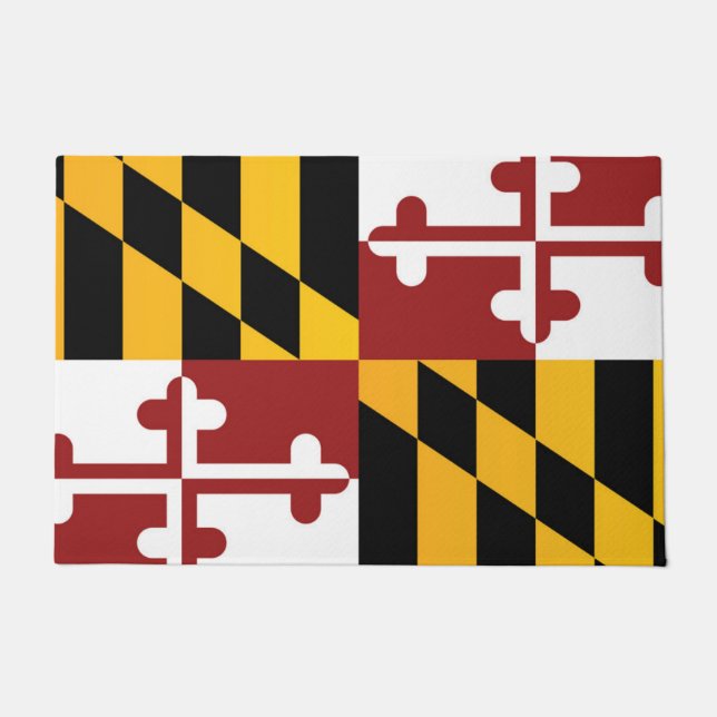 Felpudo Bandera estatal de Maryland, Estados Unidos (Anverso)