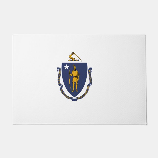 Felpudo Bandera estatal de Massachusetts (Anverso)