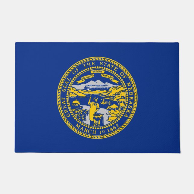 Felpudo Bandera Estatal de Nebraska (Anverso)