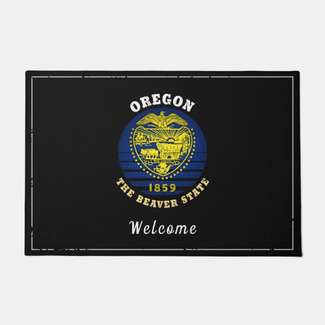 FELPUDO BANDERA ESTATAL DE OREGON BEAVER (Anverso)