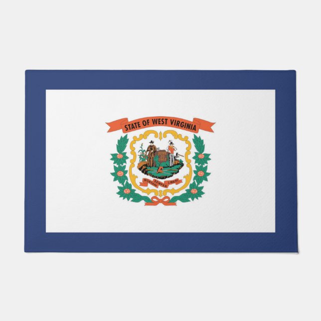 Felpudo Bandera estatal de Virginia Occidental, Estados Un (Anverso)