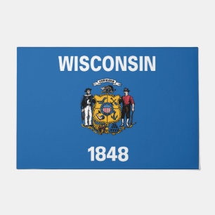 Felpudo Bandera estatal de Wisconsin, Estados Unidos