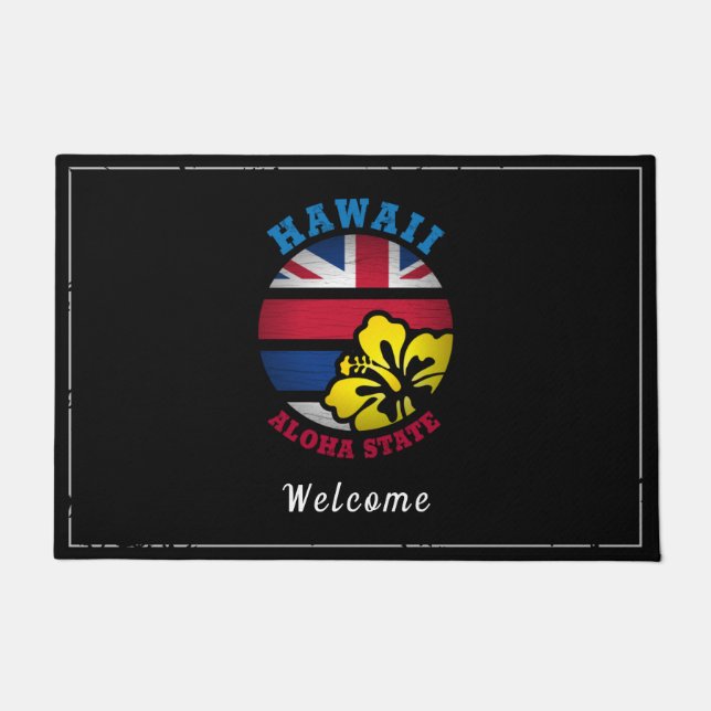 FELPUDO BANDERA ESTATAL HAWAII ALOHA (Anverso)