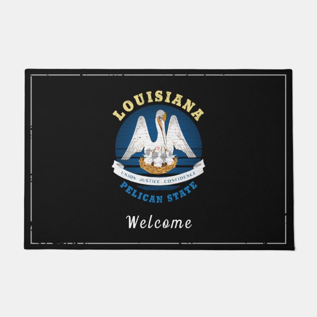 FELPUDO BANDERA ESTATAL LOUISIANA PELICANA (Anverso)
