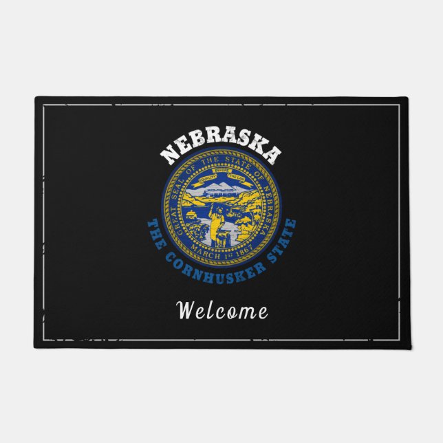 FELPUDO BANDERA ESTATAL NEBRASKA CORNHUSKER (Anverso)