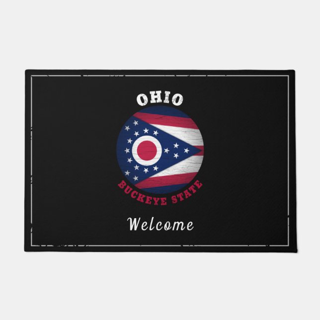 FELPUDO BANDERA ESTATAL OHIO BUCKEYE (Anverso)