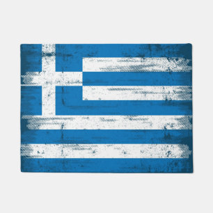 Felpudo Bandera griega del grunge
