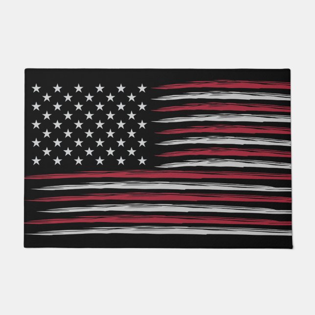 Felpudo Bandera Grunge de Estados Unidos (Anverso)
