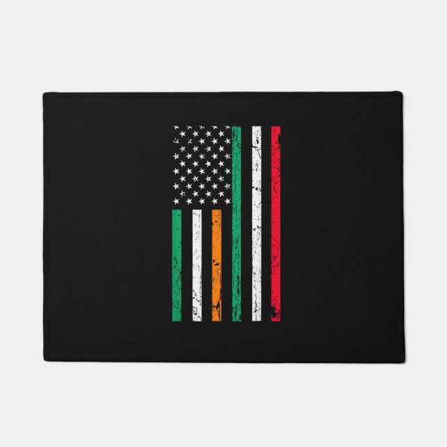 Felpudo Bandera irlandesa norteamericana Irlanda Italia ST (Anverso)