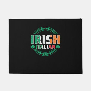 Felpudo Bandera italiana irlandesa mitad irlandesa mitad i