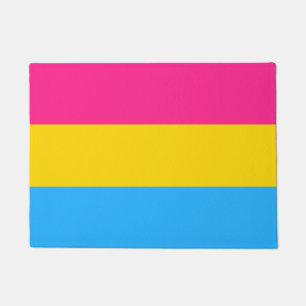 Felpudo Bandera Pansexual y estera de casa de la comunidad