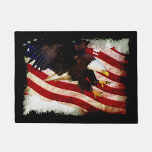 Felpudo Bandera Patriótica de Estados Unidos y águila calv