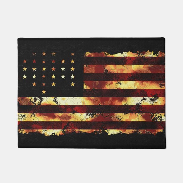 Felpudo Bandera Patriótica de la Unión de la Guerra Civil  (Anverso)
