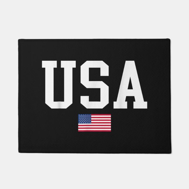 Felpudo Bandera Patriótica Estadounidense Para Hombres Niñ (Anverso)