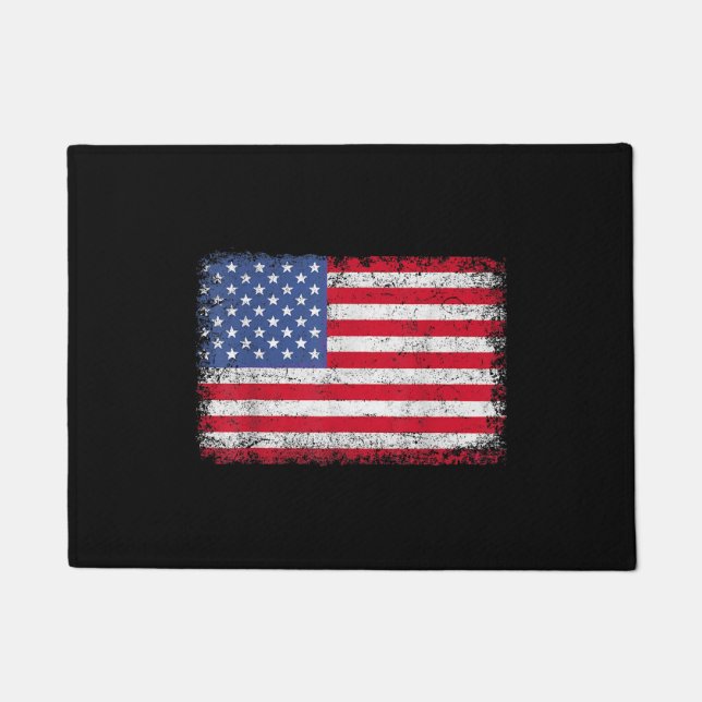 Felpudo Bandera Patriótica Estadounidense Para Hombres Niñ (Anverso)