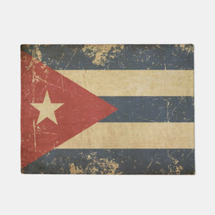 Felpudo Bandera plana envejecida cubano