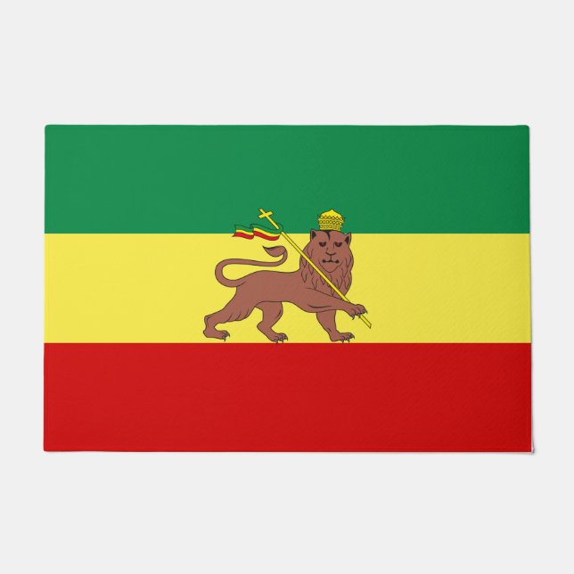 Felpudo Bandera rastafari (Rastafarianismo) (Rasta) (Anverso)