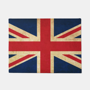 Felpudo Bandera vieja Union Jack de Reino Unido del Grunge