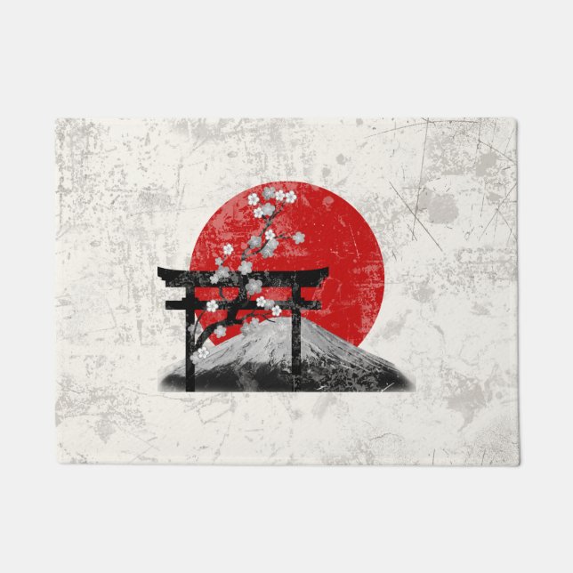 Felpudo Bandera y símbolos de Japón ID153 (Anverso)