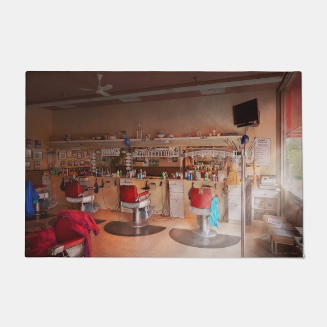 Felpudo Barber - Barbershop de Eddie (Anverso)