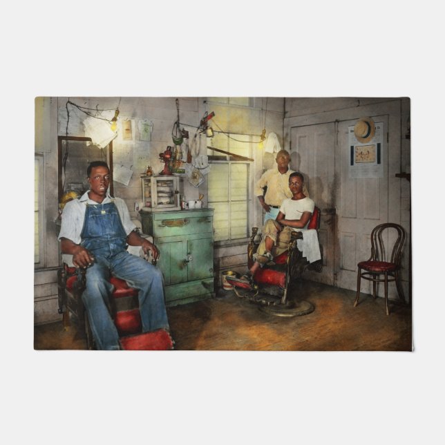 Felpudo Barbería - Propiedad familiar 1942 (Anverso)