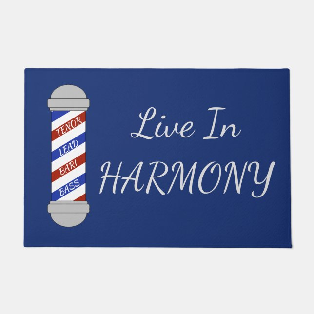 Felpudo Barbershop Harmony Door Mat (Anverso)