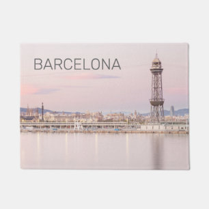 Felpudo Barcelona Skyline Sunset Cataluña España