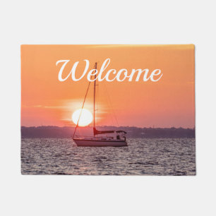 Felpudo Barco de vela Sunrise Welcome Doormat