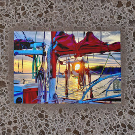 Felpudo Barcos de vela y Sunset Lopez Island