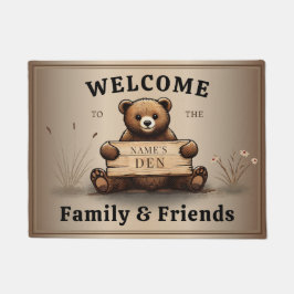 Felpudo Bärengruß mit persönlichem Namensschild Familien