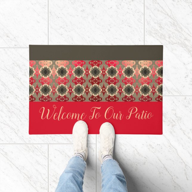 Felpudo Barn Red Burgundy y Coral (Interior)