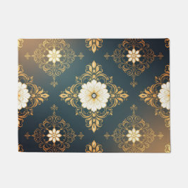 Felpudo "Barockes Ornament-Muster in Gold und Schwarz" Dec