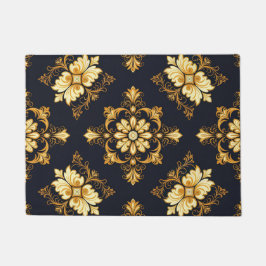 Felpudo "Barockes Ornament-Muster in Gold und Schwarz" Dec
