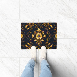 Felpudo "Barockes Ornament-Muster in Gold und Schwarz" Dec