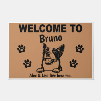 Felpudo Basenji Dog Personalized Door Mat Doormat