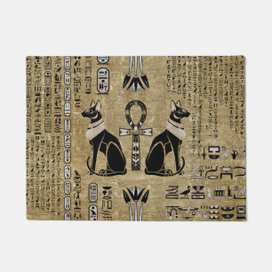 Felpudo Bastet - Gatos Egipcios Y Cruz Del Ankh