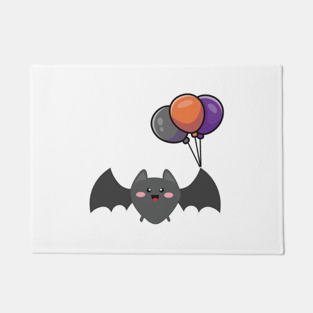 Felpudo Bate de Halloween con globo (Anverso)