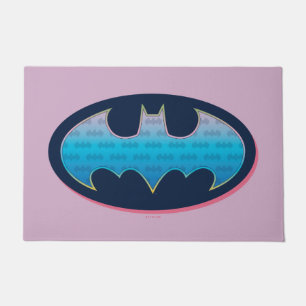 Felpudo Batman   Símbolo rosa y azul