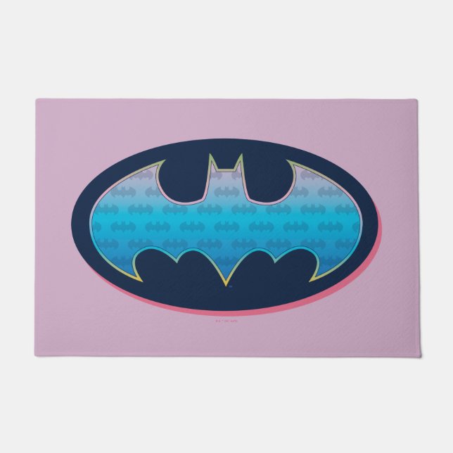 Felpudo Batman | Símbolo rosa y azul (Anverso)