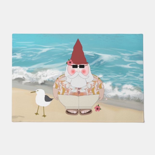 Felpudo Beach Gnome Doormat (Anverso)