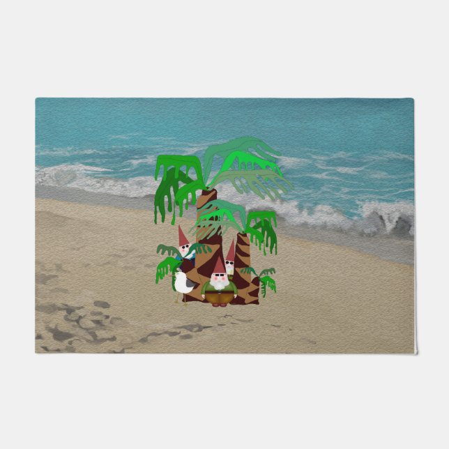 Felpudo Beach Gnomes Large Doormat (Anverso)