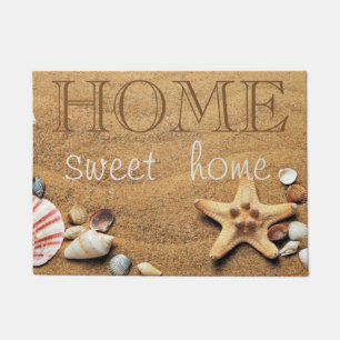 Felpudo Beach, Sand, Seastar, Seashell, Hogar Sweet Home
