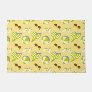 Felpudo Beach vacay pattern with sunglasses and sun hat