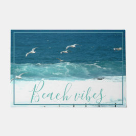 Felpudo Beach Vibes Ocean Waves Door Mat