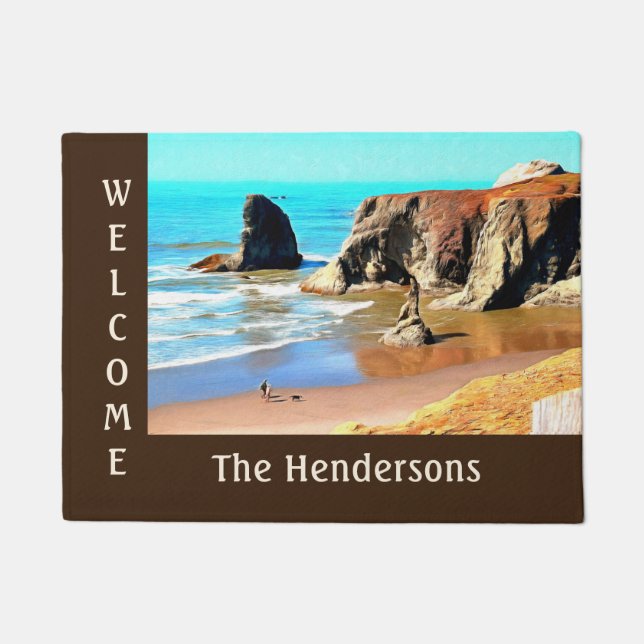 Felpudo Beach Walk with Dog at Bandon Face Rock Welcome (Anverso)